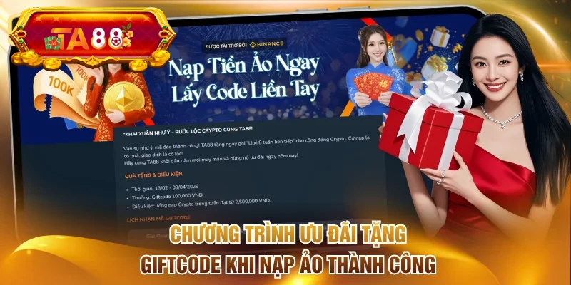Chương trình ưu đãi tặng giftcode khi nạp ảo thành công